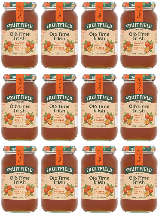 12 x Fruitfield Old Time Irish Fine Cut Orange Marmalade 454G