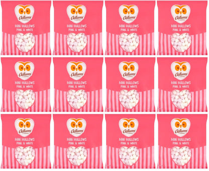 12 x Odlums Mini Mallows Pink & White 125G