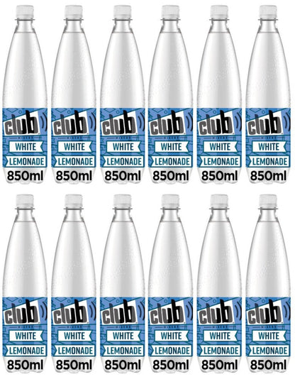 12 x Club Mixers White Lemonade 850Ml