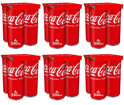 6 x Coca-Cola Original Taste 4 X 330Ml