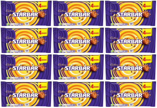 12 x Cadbury Starbar Chocolate Bar 4 PK X 42G