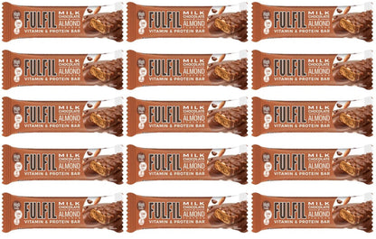 15 x Fulfil Milk Chocolate & Almond Flavour Vitamin & Protein Bar 55G