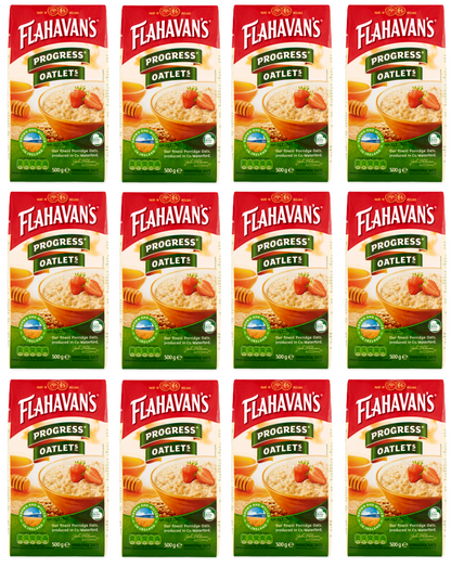 12 x Flahavans Porridge Oats 500Gm