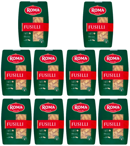 10 x Roma Fusilli Pasta 500G