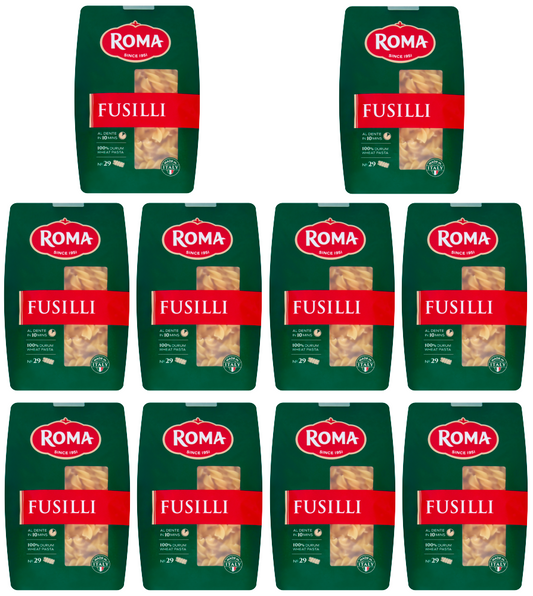 10 x Roma Fusilli Pasta 500G