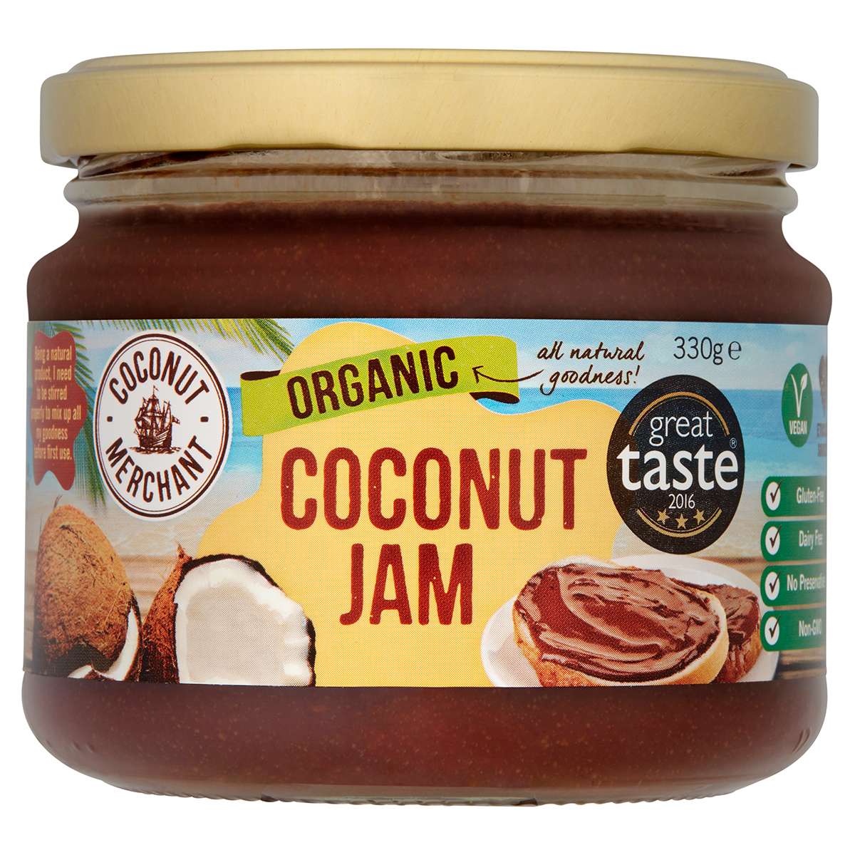 Coconut Merchant Organic Coconut Jam with Cacao - 330ml