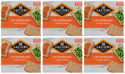 6 x Jacobs Crispbreads Mixed Grain 5Pk 190Gm