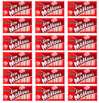 18 x Bolands Jam Mallows 250G