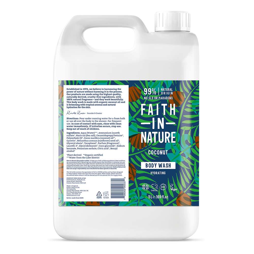 Faith In Nature Coconut Body Wash - 5ltr