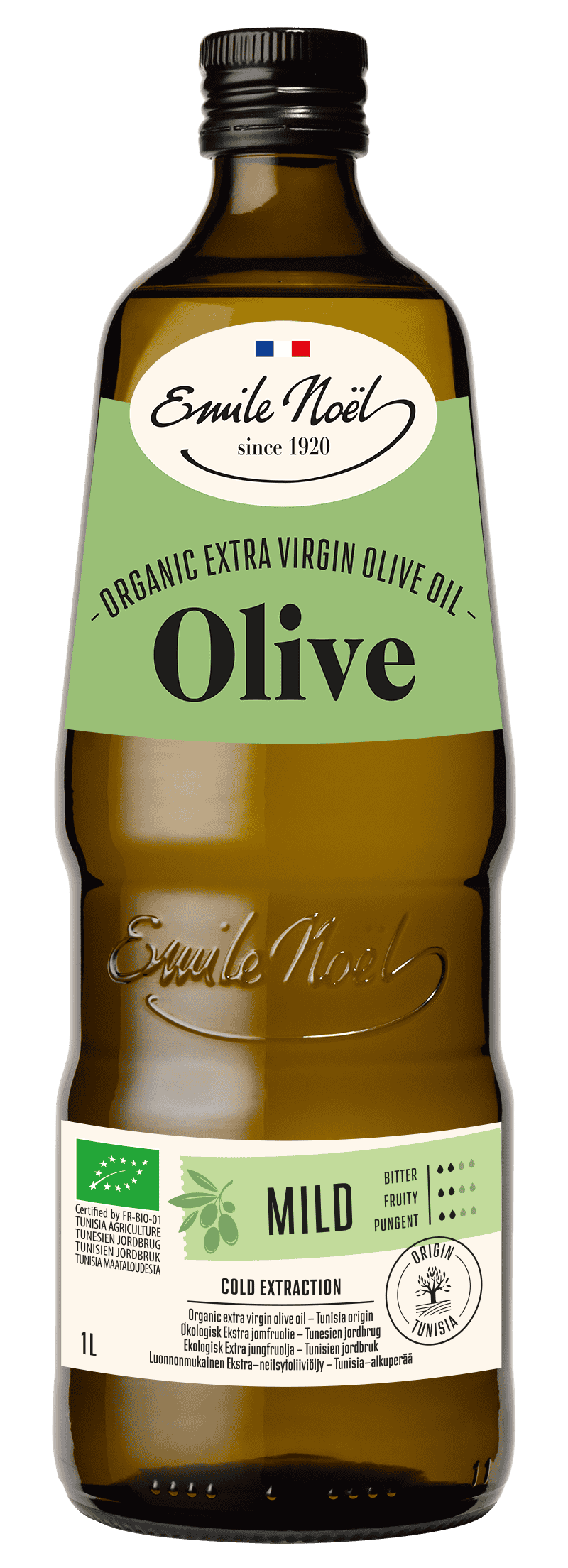 Emile Noel Organic Extra Virgin Olive oil, Mild - 1ltr