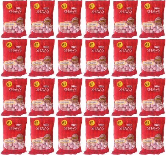 24 x Shaws Strawberry Bonbons 100Gm