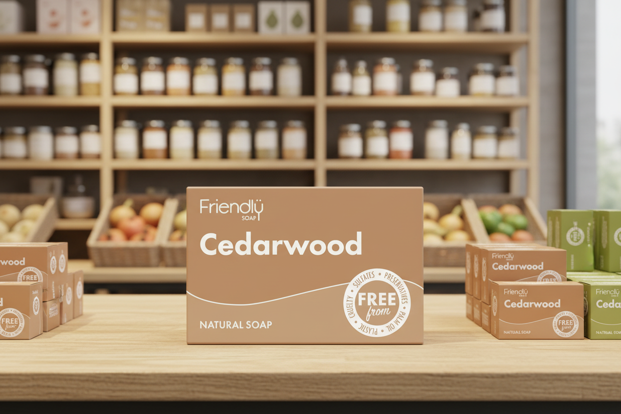 6 x Friendly Soap Cedarwood Soap - 95g