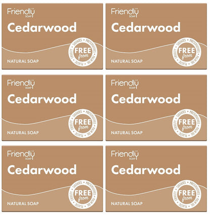 6 x Friendly Soap Cedarwood Soap - 95g