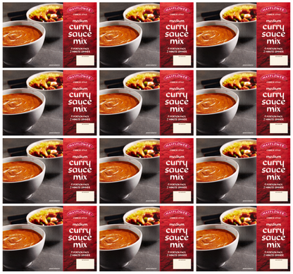 12 x Mayflower Chinese Style Medium Curry Sauce Mix 255G