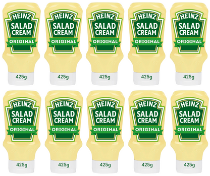 10 x Heinz Salad Cream Top Down 425Gm