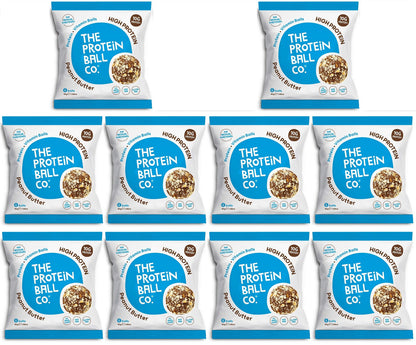 10 x The Protein Ball co Peanut Butter Protein Vit Balls - 45g