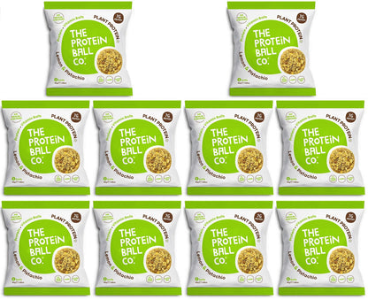 10 x The Protein Ball co Lemon Pistachio Pro + Vit Balls - 45g