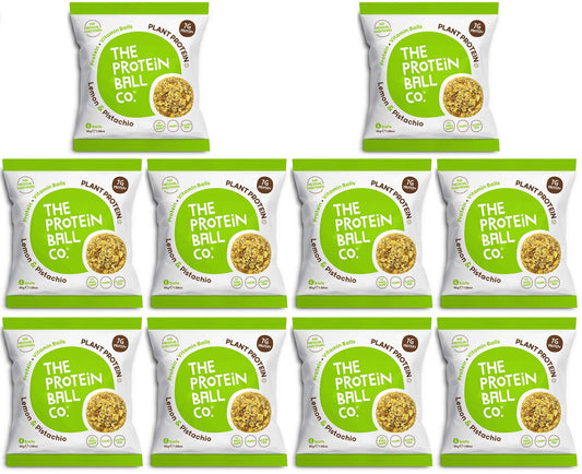 10 x The Protein Ball co Lemon Pistachio Pro + Vit Balls - 45g