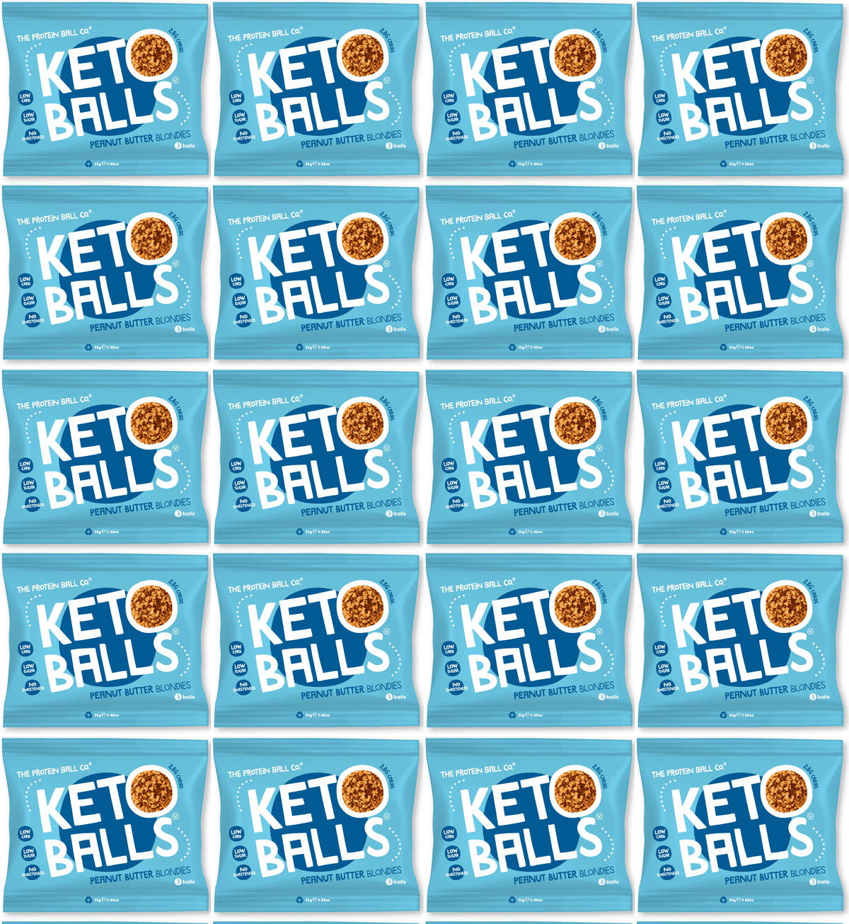 20 x The Protein Ball co P/Butter Blondies Keto Ball - 25g