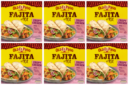 6 x Old El Paso Crispy Chicken Fajita Kit 555Gr
