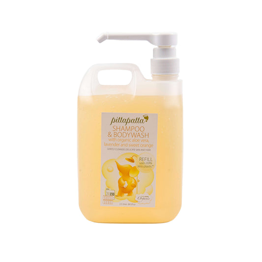 Pitta Patta Organic Shampoo & Bodywash refill - 2.5ltr