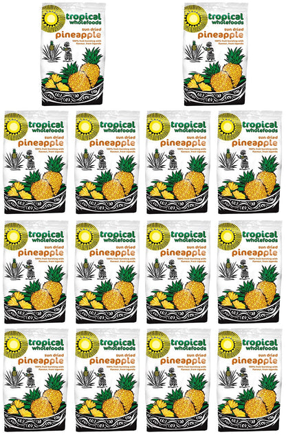 14 x Tropical Wholefoods Fairtrade Sundried Pineapple - 100g