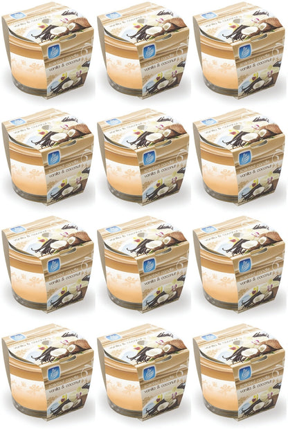 12 x Pan Aroma Candle Vanilla & Coconut Single