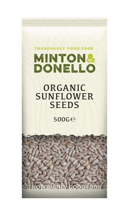 6 x Minton & Donello Organic Sunflower Seeds - 500g
