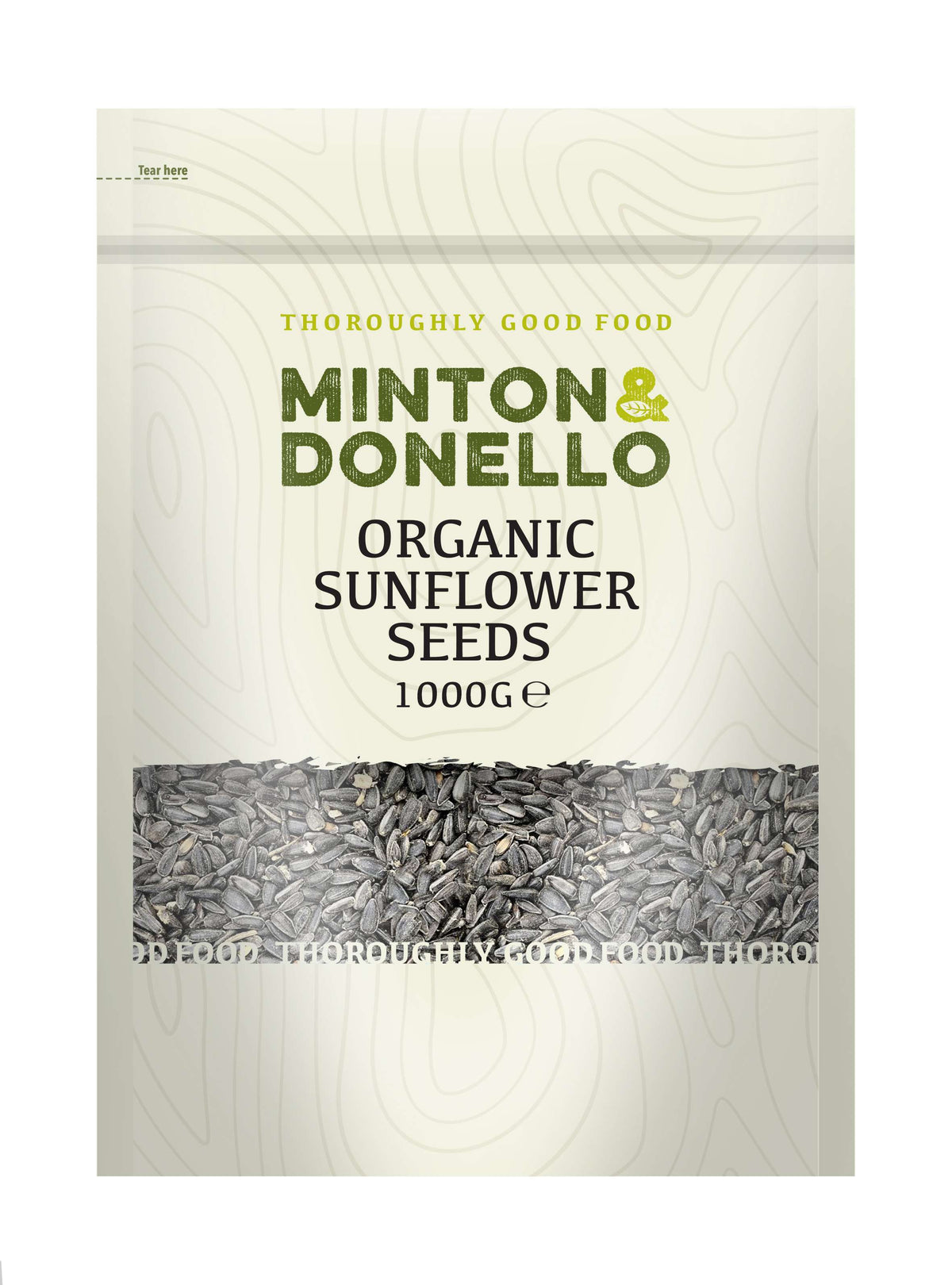 6 x Minton & Donello Organic Sunflower Seeds - 1000g