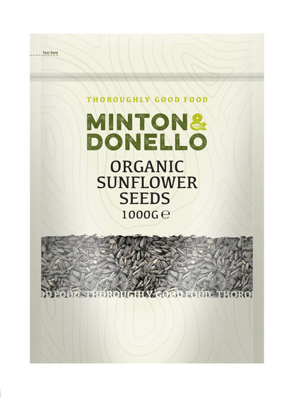 6 x Minton & Donello Organic Sunflower Seeds - 1000g