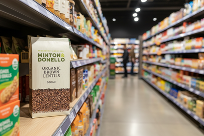6 x Minton & Donello Organic Brown Lentils - 500g