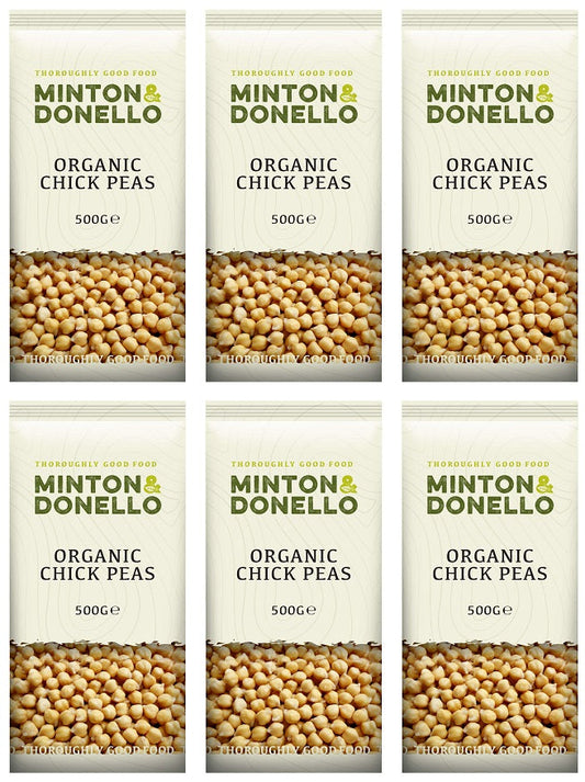 6 x Minton & Donello Organic Chickpeas - 500g