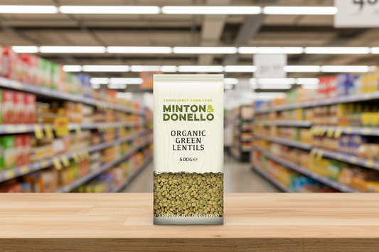 6 x Minton & Donello Organic Green Lentils - 500g