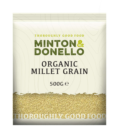 6 x Minton & Donello Organic Millet Grain Hulled - 500g