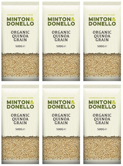 6 x Minton & Donello Organic Quinoa Grain - 500g