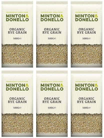 6 x Minton & Donello Organic Rye Grain - 500g