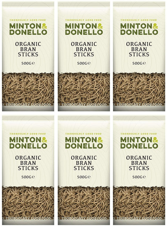 6 x Minton & Donello Organic Bran Sticks - 500g