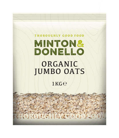 6 x Minton & Donello Organic Jumbo Oats - 1000g