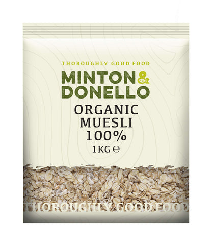 6 x Minton & Donello Organic Muesli 100% Organic - 1000g