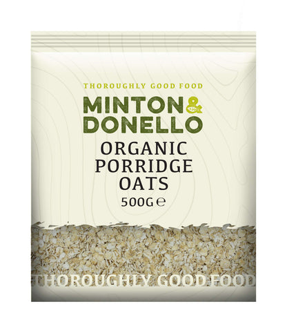 6 x Minton & Donello Organic Porridge Oats - 500g
