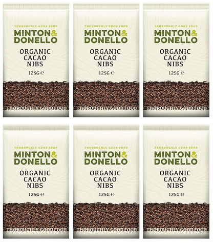 6 x Minton & Donello Cacao Nibs (Organic) - 125g