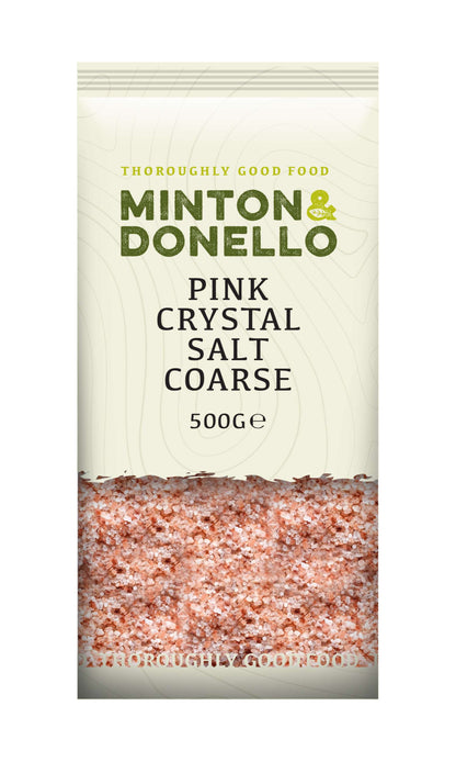 6 x Minton & Donello Pink Crystal Salt Coarse - 500g