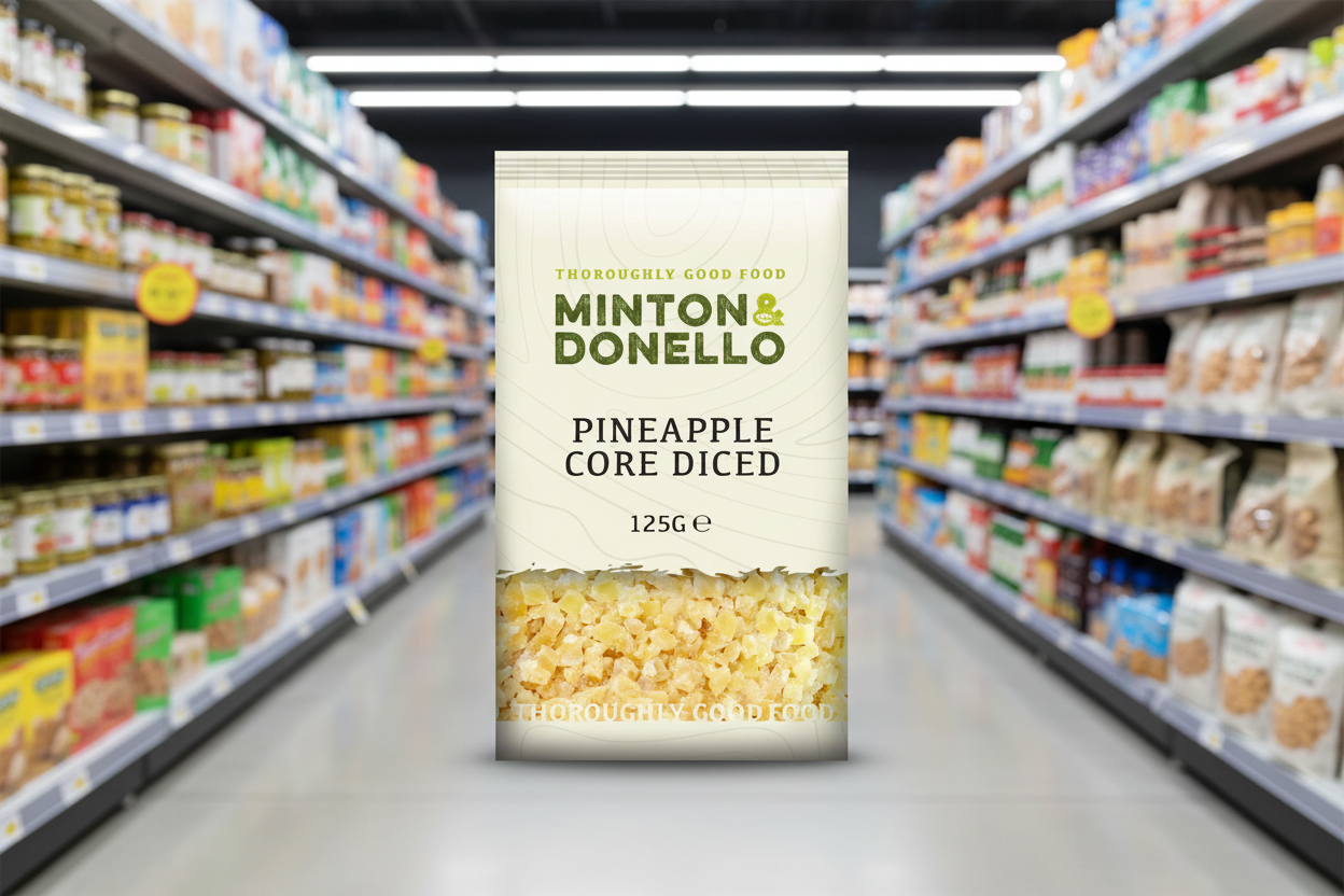 6 x Minton & Donello Pineapple Core Diced - 125g