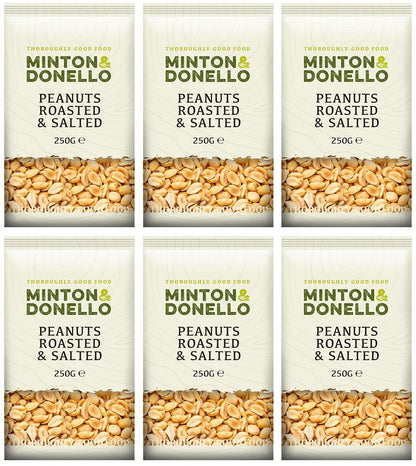 6 x Minton & Donello Peanuts Roasted & Salted - 250g
