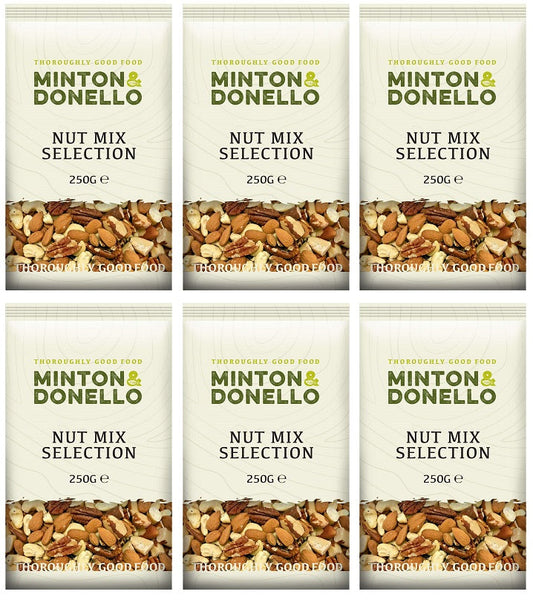 6 x Minton & Donello Nut Mix Selection - 250g