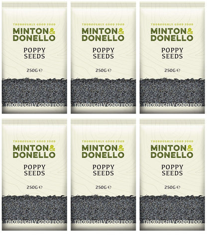 6 x Minton & Donello Poppy Seed - 250g