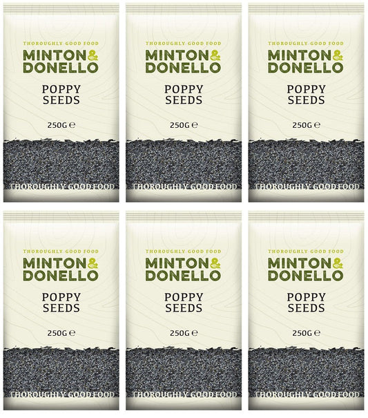 6 x Minton & Donello Poppy Seed - 250g