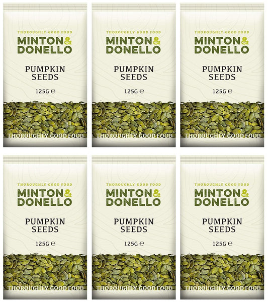 6 x Minton & Donello Pumpkin Seeds - 125g