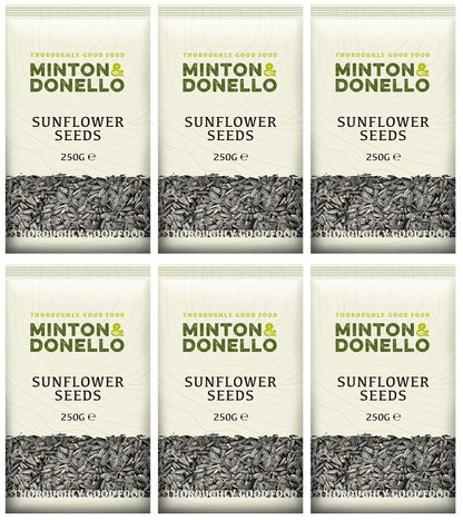 6 x Minton & Donello Sunflower Seed - 250g