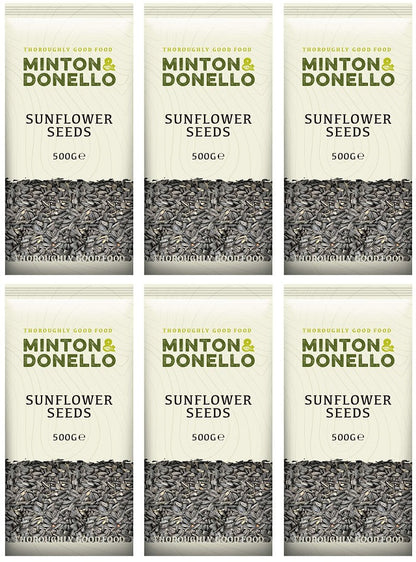 6 x Minton & Donello Sunflower Seed - 500g
